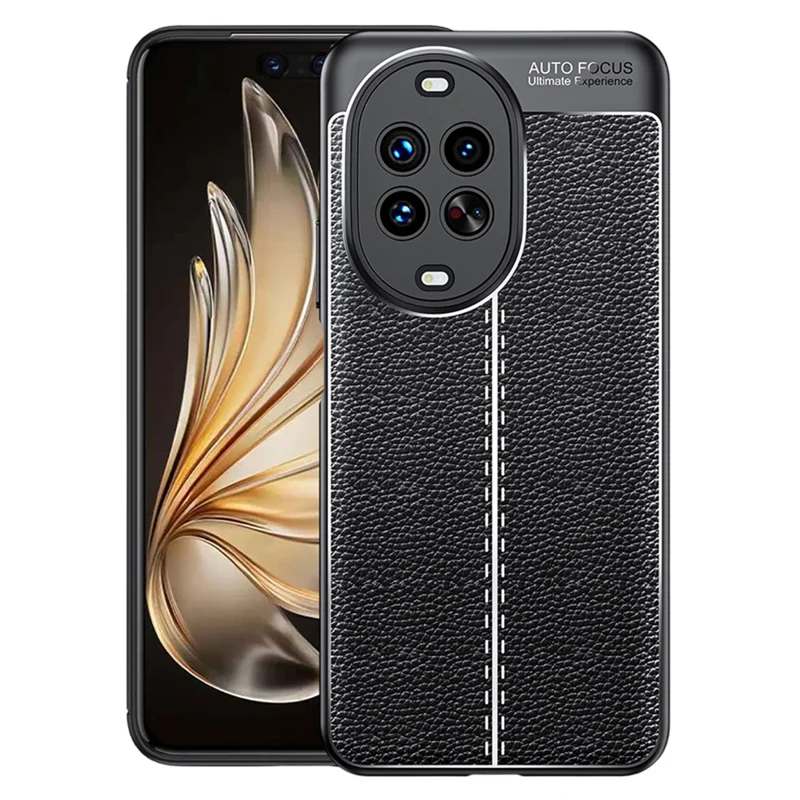 For Huawei nova 14 Ultra 5G Case Litchi Texture TPU Flexible Phone Cover, Black