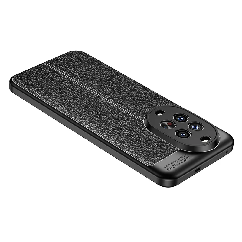 For Huawei nova 14 Ultra 5G Case Litchi Texture TPU Flexible Phone Cover, Black