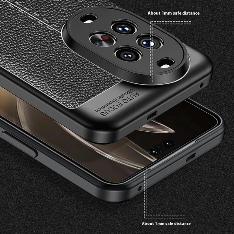 For Huawei nova 14 Ultra 5G Case Litchi Texture TPU Flexible Phone Cover, Black