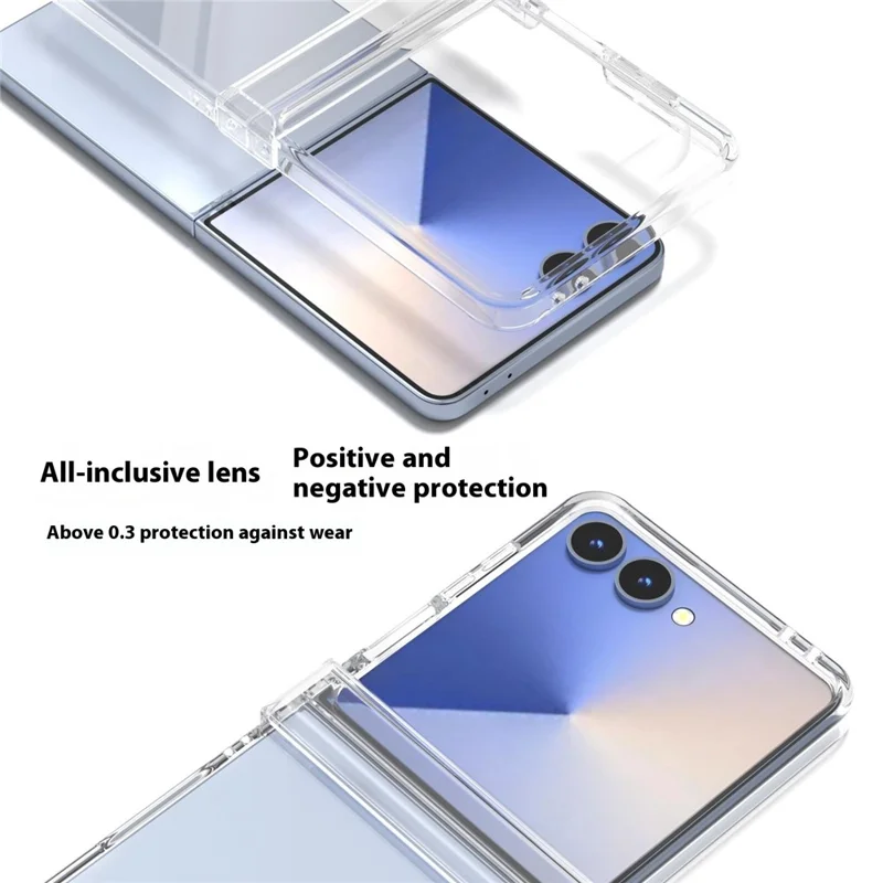 Per Samsung Galaxy Z Flip7 5G Custodia Antiurto Trasparente Rigida PC Copertina Telefonica
