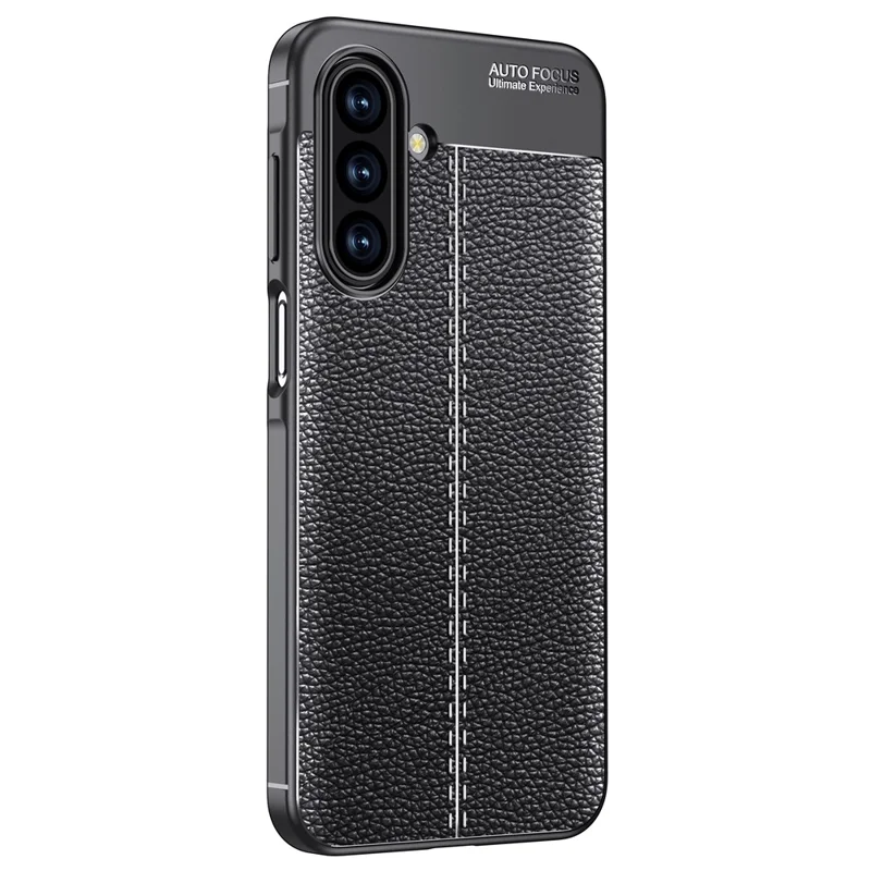 Pour Samsung Galaxy A17 5G Étui Texture Litchi TPU Flexible Housse de Téléphone, Noir