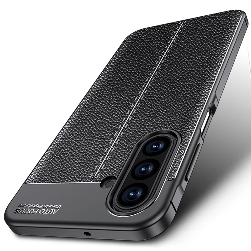 Pour Samsung Galaxy A17 5G Étui Texture Litchi TPU Flexible Housse de Téléphone, Noir