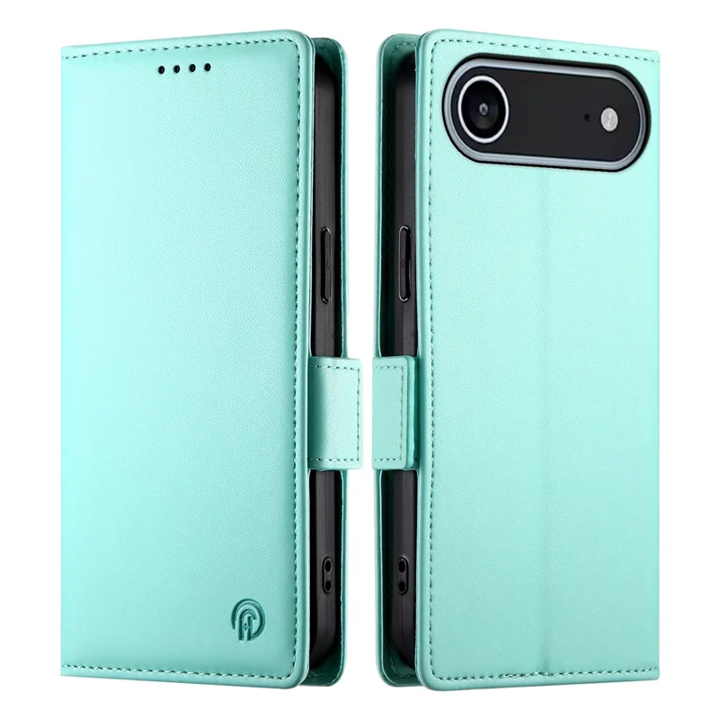 For iPhone Air Stand Case PU Leather Wallet Phone Cover - Mint Green