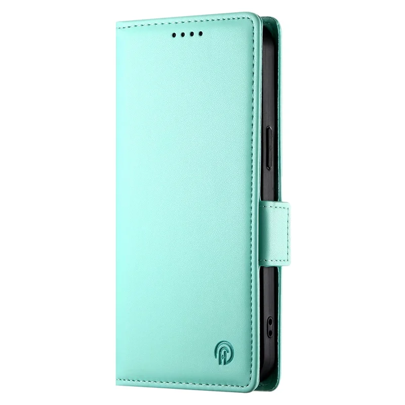For iPhone 17 Pro Stand Case PU Leather Wallet Phone Cover - Mint Green