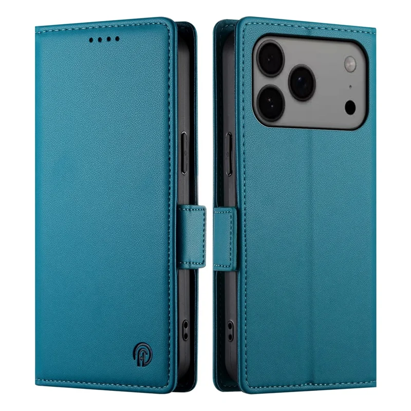 For iPhone 17 Pro Max Stand Case PU Leather Wallet Phone Cover - Blue