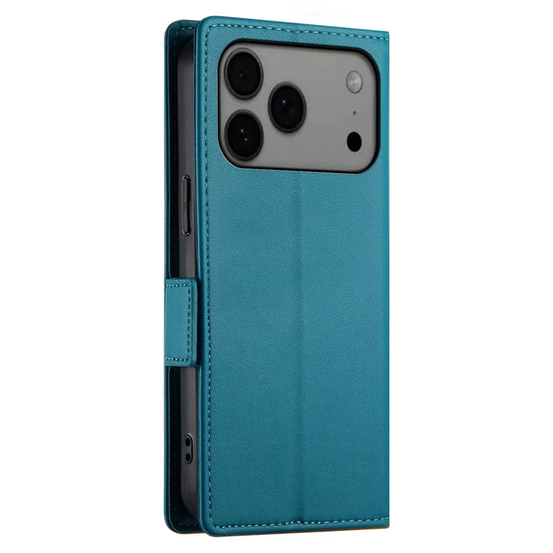 For iPhone 17 Pro Max Stand Case PU Leather Wallet Phone Cover - Blue