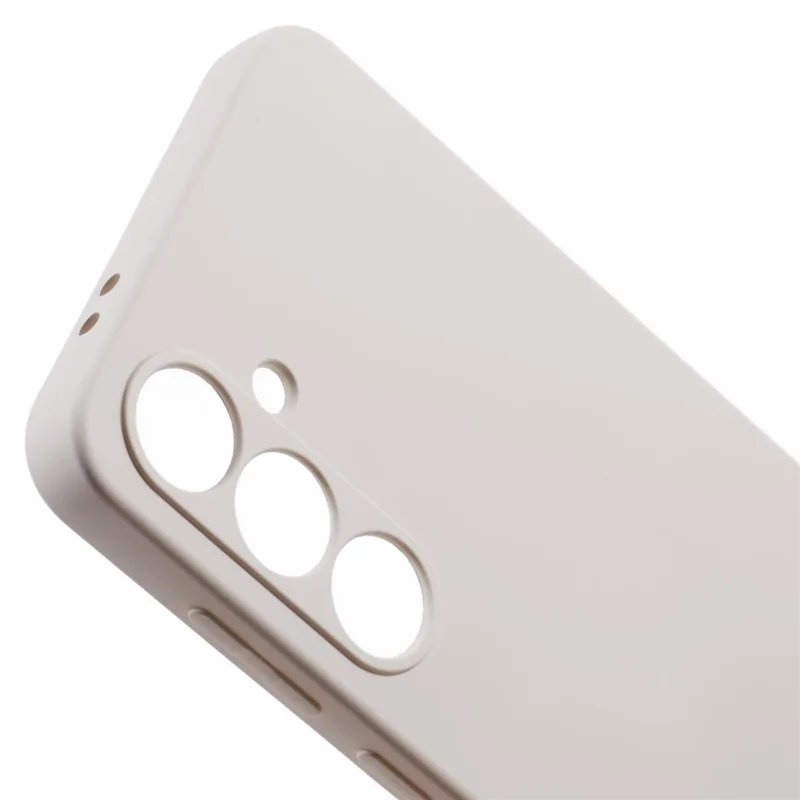 Für Samsung Galaxy A17 5G Hülle TPU Rückseite Weich Kratzfest mit Faserfutter Handyhülle - Weiß