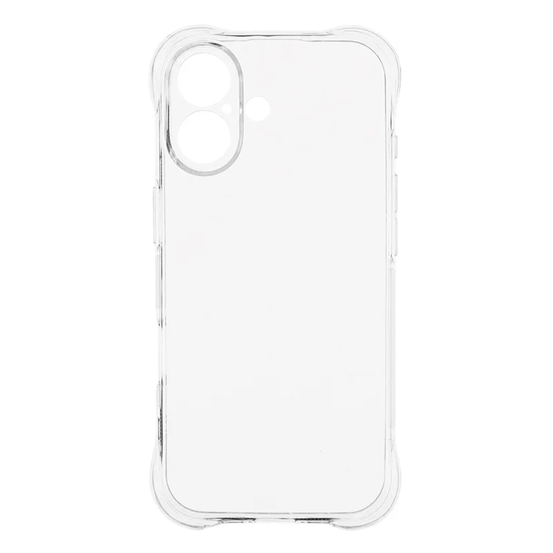 For iPhone 17 Case 2.0mm TPU Clear Phone Cover with Tempered Glass Screen Protector