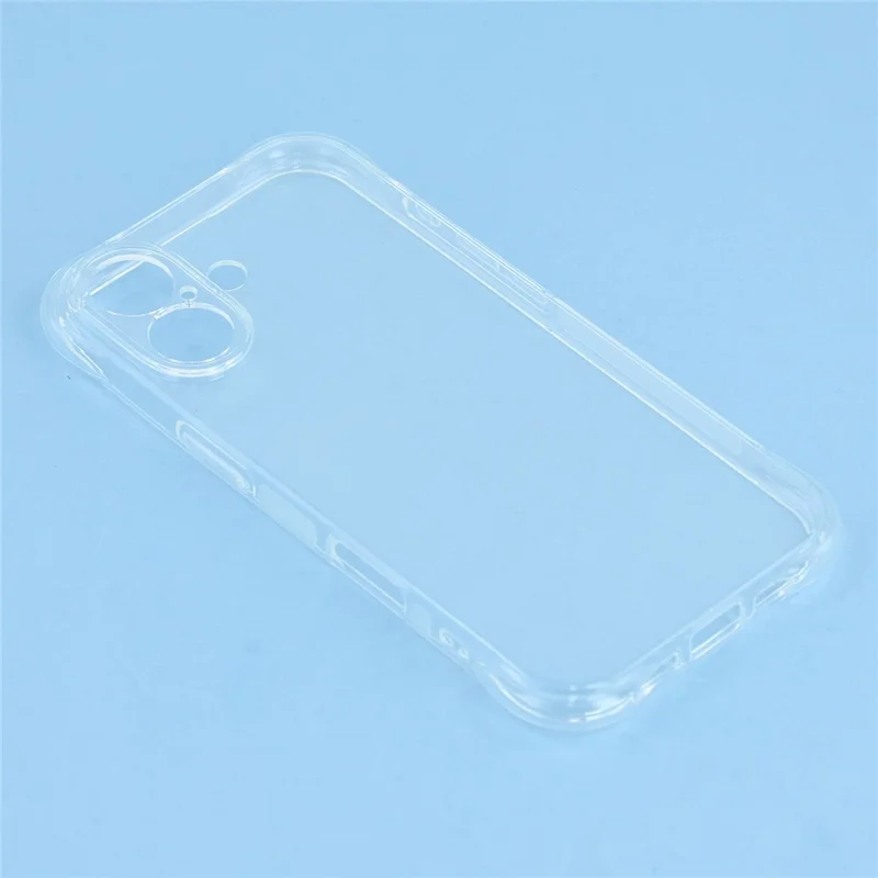 For iPhone 17 Case 2.0mm TPU Clear Phone Cover with Tempered Glass Screen Protector