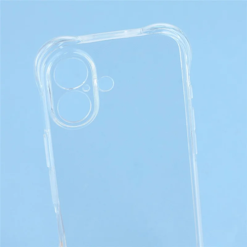 For iPhone 17 Case 2.0mm TPU Clear Phone Cover with Tempered Glass Screen Protector
