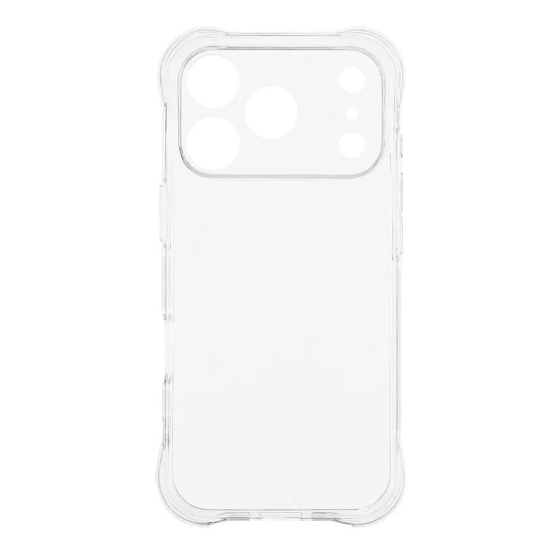 Capa para iPhone 17 Pro Max Case 2,0mm Capa de Telefone TPU Transparente com Protetor de Tela de Vidro Temperado