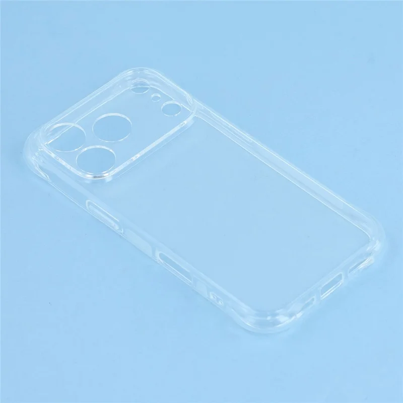 Capa para iPhone 17 Pro Max Case 2,0mm Capa de Telefone TPU Transparente com Protetor de Tela de Vidro Temperado