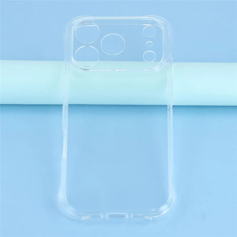 Capa para iPhone 17 Pro Max Case 2,0mm Capa de Telefone TPU Transparente com Protetor de Tela de Vidro Temperado