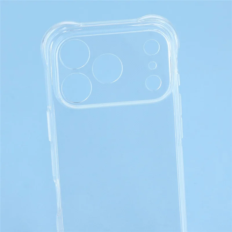 Capa para iPhone 17 Pro Max Case 2,0mm Capa de Telefone TPU Transparente com Protetor de Tela de Vidro Temperado