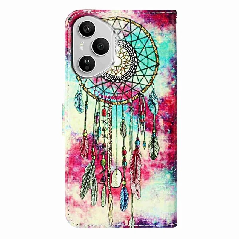 For Honor 400 Pro 5G (Global) Stand Case Marble Painted Folio Flip Leather Wallet Phone Cover - Dream Catcher