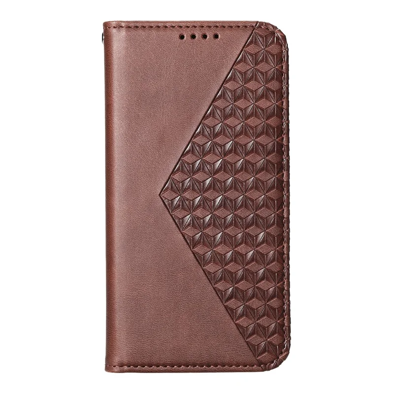 Für iPhone 17 Air Case Lederhülle mit Kalbleder-Textur Geldbörsen-Handyhülle mit Handschlaufe - Braun