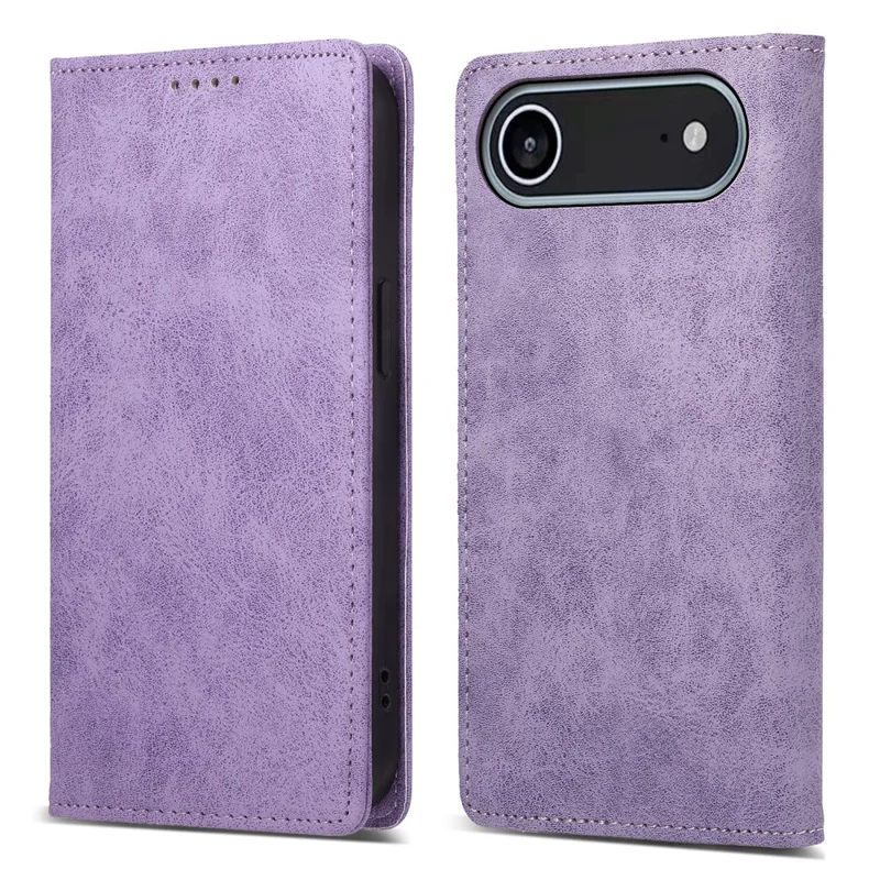 For iPhone 17 Air Wallet Case RFID Blocking PU Leather Phone Cover - Purple