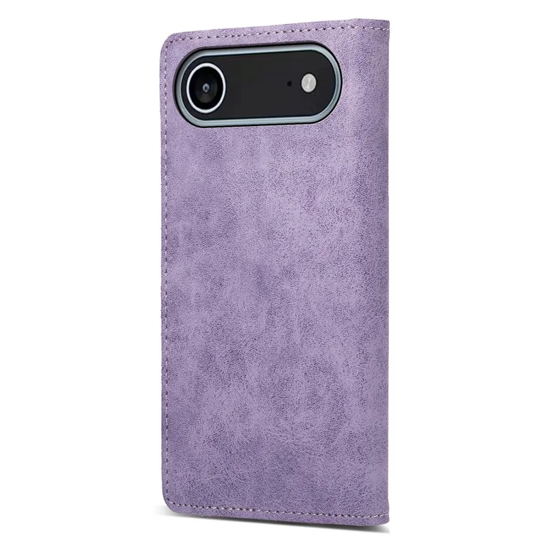 For iPhone 17 Air Wallet Case RFID Blocking PU Leather Phone Cover - Purple
