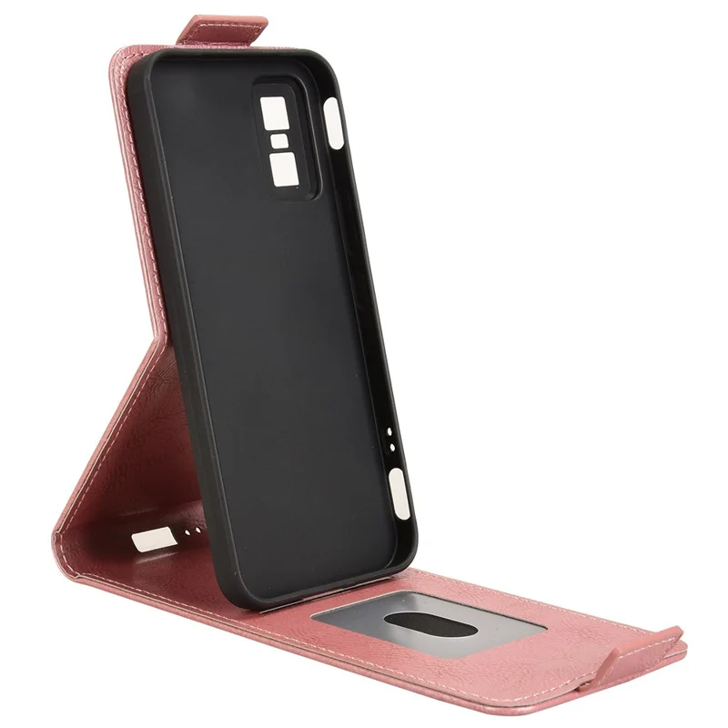 For Infinix GT 30 Pro 5G Stand Case Magnetic Clasp Vertical Flip Leather Phone Cover with Card Holder - Rose Gold