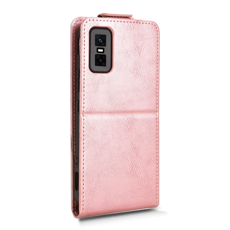 For Infinix GT 30 Pro 5G Stand Case Magnetic Clasp Vertical Flip Leather Phone Cover with Card Holder - Rose Gold