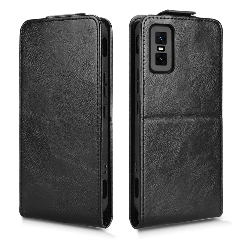 For Infinix GT 30 Pro 5G Stand Case Magnetic Clasp Vertical Flip Leather Phone Cover with Card Holder - Black