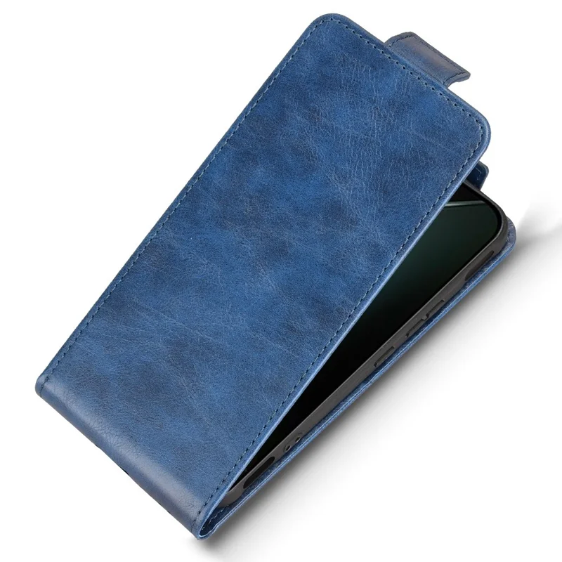 For Infinix GT 30 Pro 5G Stand Case Magnetic Clasp Vertical Flip Leather Phone Cover with Card Holder - Dark Blue
