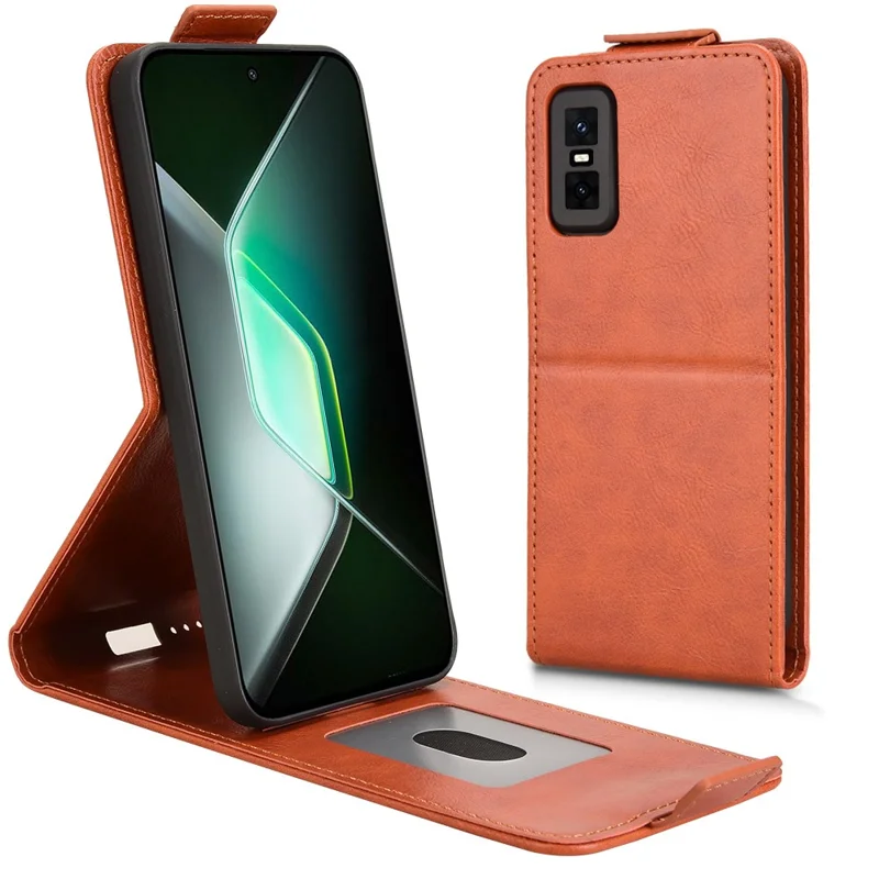 For Infinix GT 30 Pro 5G Stand Case Magnetic Clasp Vertical Flip Leather Phone Cover with Card Holder - Orange
