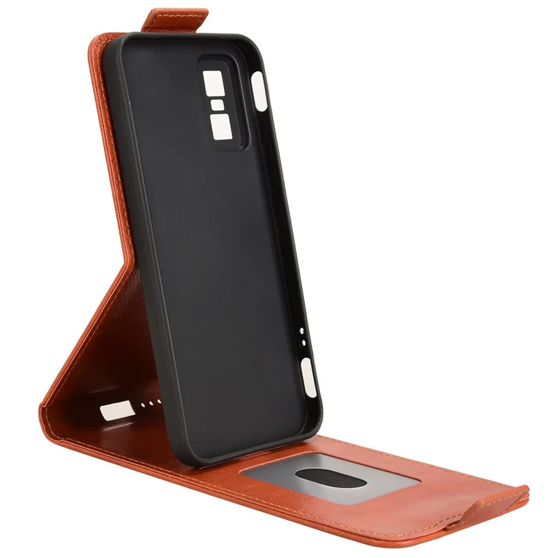 For Infinix GT 30 Pro 5G Stand Case Magnetic Clasp Vertical Flip Leather Phone Cover with Card Holder - Orange