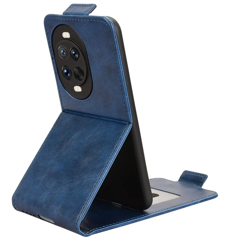 For Huawei nova 14 5G Stand Case Magnetic Clasp Vertical Flip Leather Phone Cover with Card Holder - Dark Blue