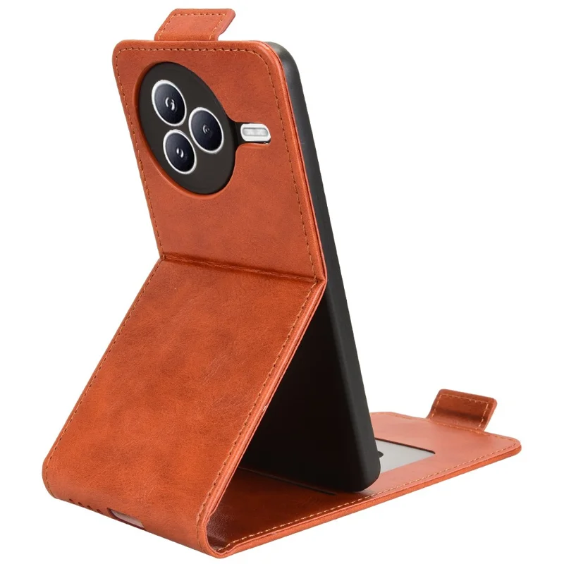 Per Xiaomi Civi 5 Pro 5G Cover con Supporto e Chiusura Magnetica, Custodia a Portafoglio in Pelle con Porta Carte - Arancione