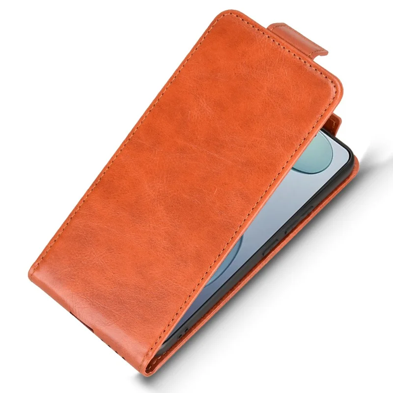 Per Xiaomi Civi 5 Pro 5G Cover con Supporto e Chiusura Magnetica, Custodia a Portafoglio in Pelle con Porta Carte - Arancione