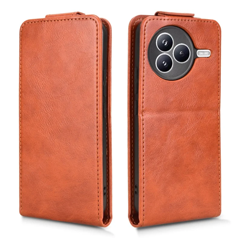 Per Xiaomi Civi 5 Pro 5G Cover con Supporto e Chiusura Magnetica, Custodia a Portafoglio in Pelle con Porta Carte - Arancione