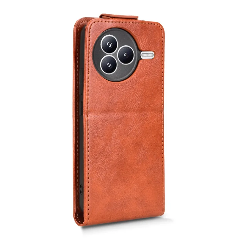 Per Xiaomi Civi 5 Pro 5G Cover con Supporto e Chiusura Magnetica, Custodia a Portafoglio in Pelle con Porta Carte - Arancione