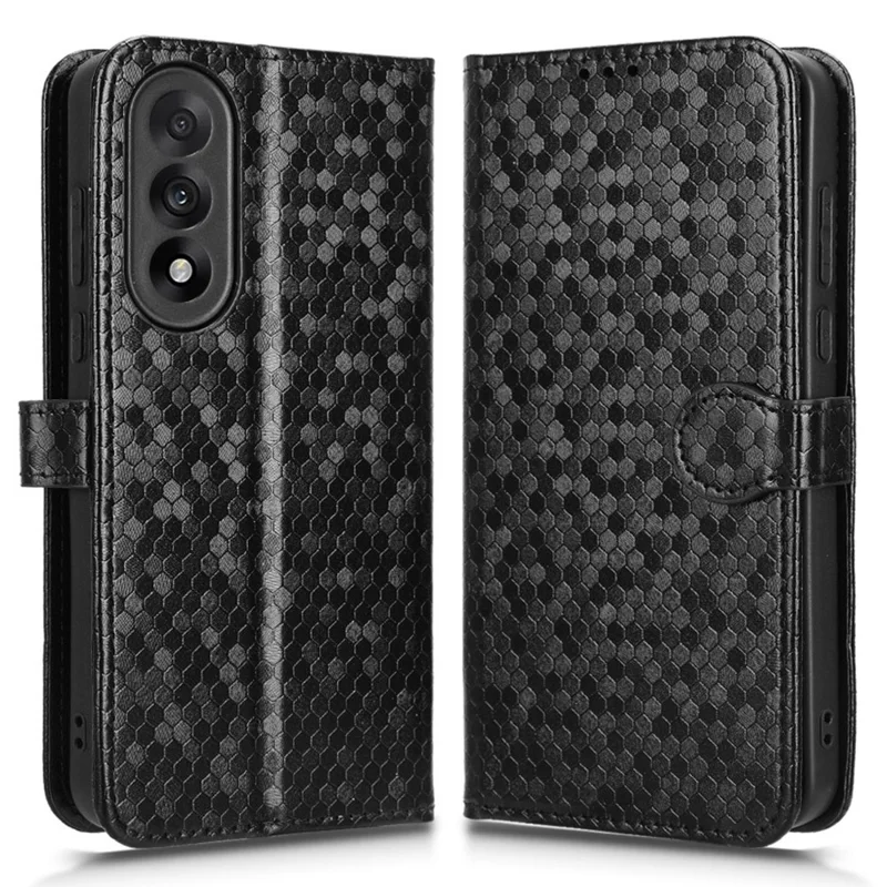 Étui portefeuille pour OnePlus Ace 5 Ultra 5G Motif à Pois en Cuir PU avec Dragonne - Noir