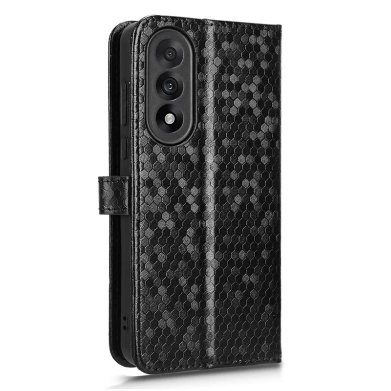 Étui portefeuille pour OnePlus Ace 5 Ultra 5G Motif à Pois en Cuir PU avec Dragonne - Noir
