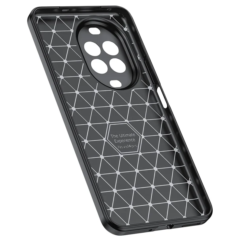 Carcasa para Huawei nova 14 5G, textura de litchi TPU flexible, color negro