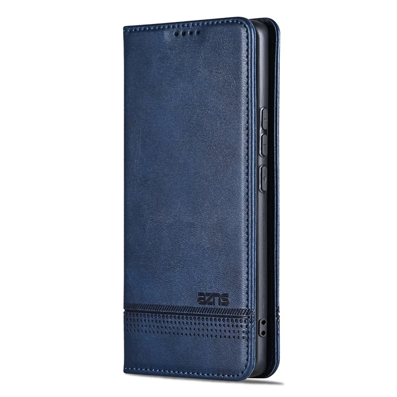 AZNS For Oppo Reno14 5G (Global) Case Cowhide Texture PU Leather Wallet Phone Cover - Blue