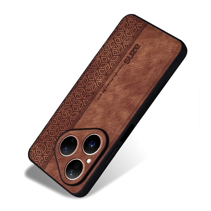 Étui AZNS pour Huawei Pura 80 - Coque de protection en cuir PU avec coque TPU - Marron