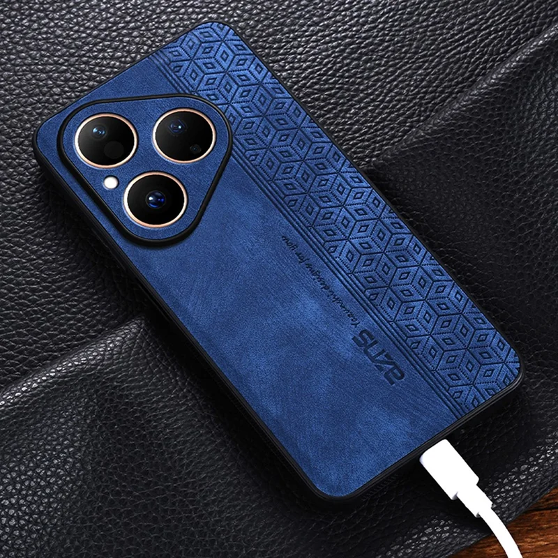 Étui AZNS pour Huawei Pura 80 - Coque de protection en cuir PU avec coque TPU - Marron