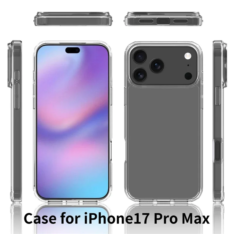Bulk Purchasing For iPhone 17 Pro Max Case TPU + Acrylic 1.5mm Shockproof Clear Phone Back Cover