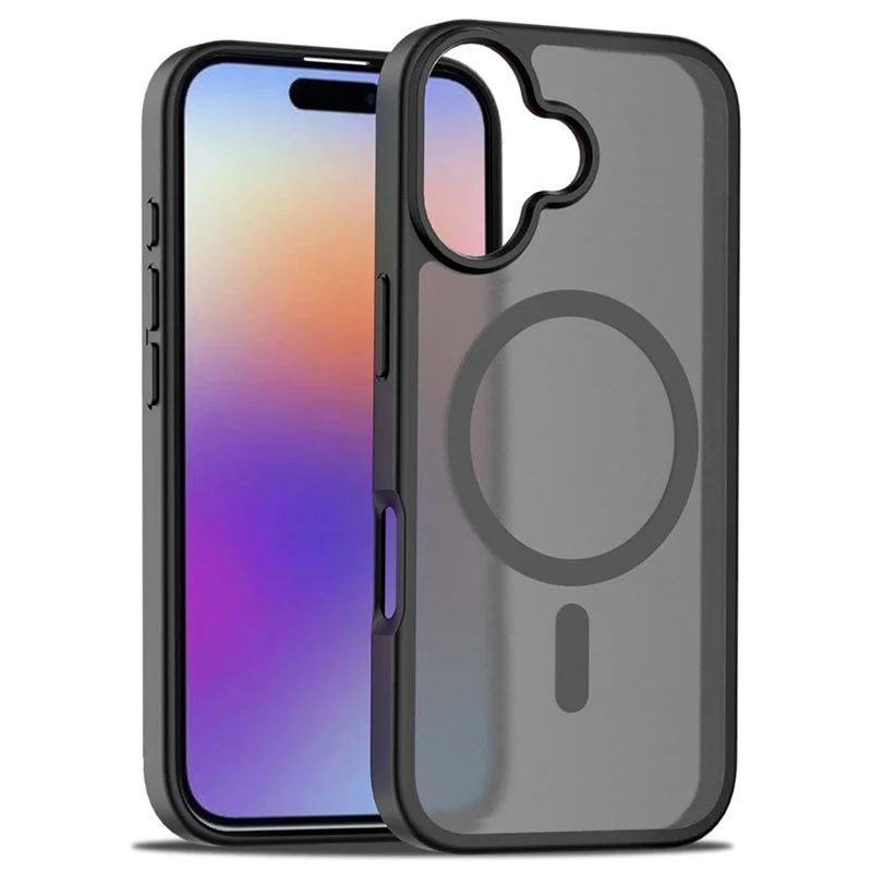 Bulk Purchasing For iPhone 17 Case Compatible with MagSafe Skin Touch TPU Acrylic Phone Back Cover - Black