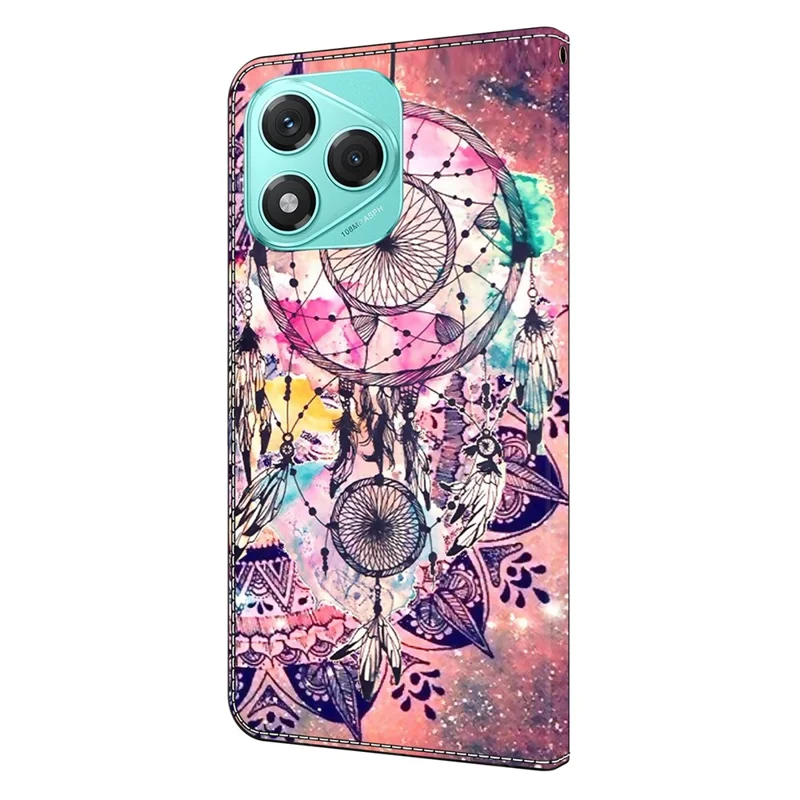 For Honor 400 Lite 5G Wallet Case Pattern Printing Stand Leather Flip Phone Cover - Wind Chime