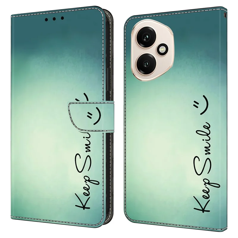 For Honor 400 5G (Global) Case PU Leather Wallet Phone Cover with Stand - Keep Smile