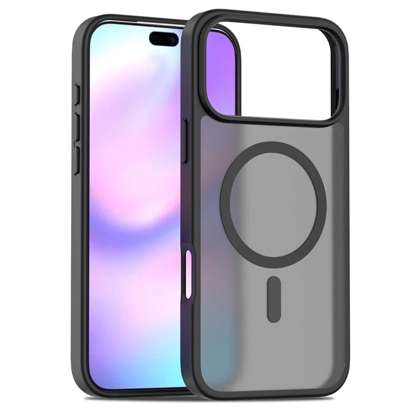 Bulk Purchasing For iPhone 17 Pro Max Case Compatible with MagSafe Skin Touch TPU Acrylic Phone Back Cover - Black