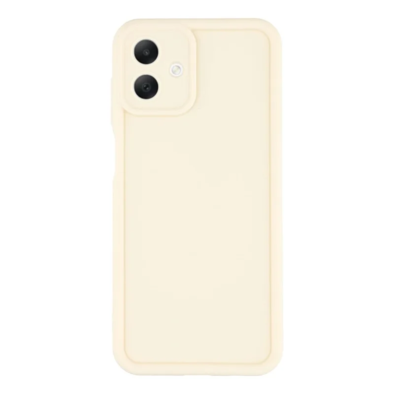 For Samsung Galaxy A07 4G Case Grooved Design TPU Anti Slip Phone Cover - Beige