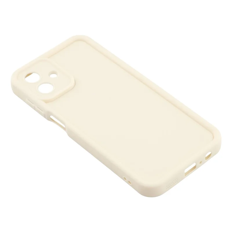 For Samsung Galaxy A07 4G Case Grooved Design TPU Anti Slip Phone Cover - Beige