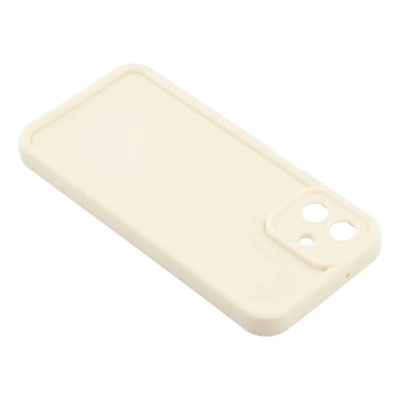 For Samsung Galaxy A07 4G Case Grooved Design TPU Anti Slip Phone Cover - Beige
