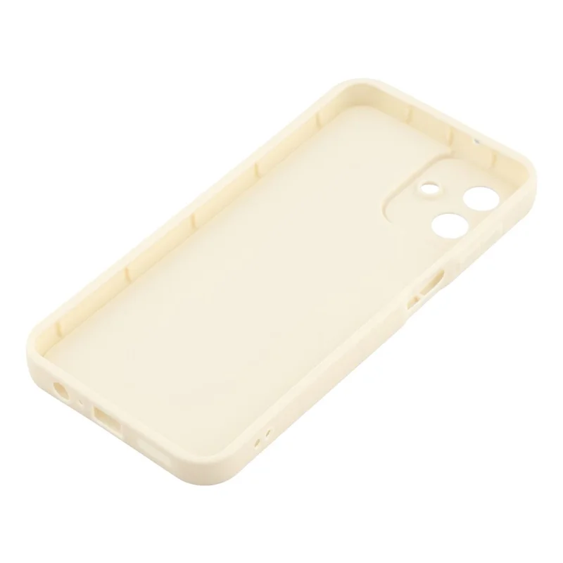 For Samsung Galaxy A07 4G Case Grooved Design TPU Anti Slip Phone Cover - Beige