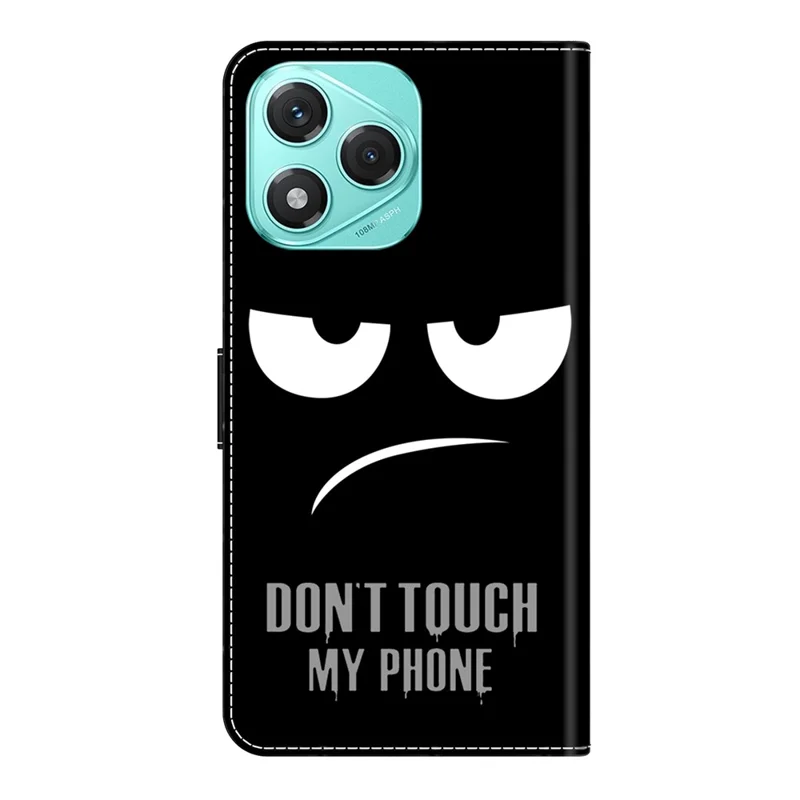 For Honor 400 Lite 5G Case Magnetic Clasp 3D Pattern Leather Wallet Phone Cover - Don't Touch My Phone