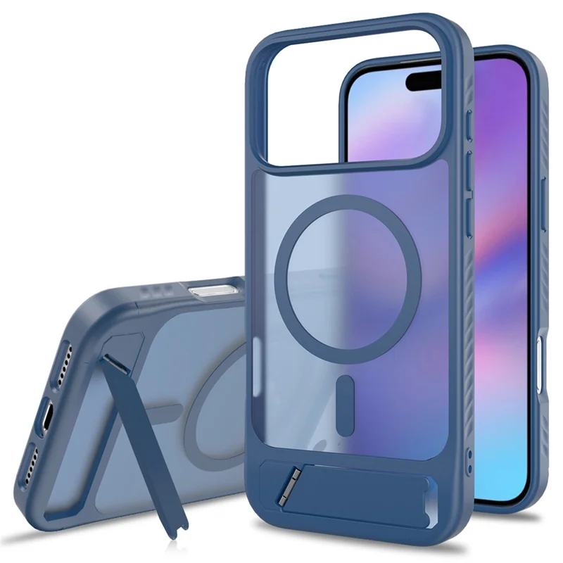 Bulk Purchasing For iPhone 17 Pro Max Case Compatible with MagSafe Kickstand Skin Touch Phone Cover - Sapphire